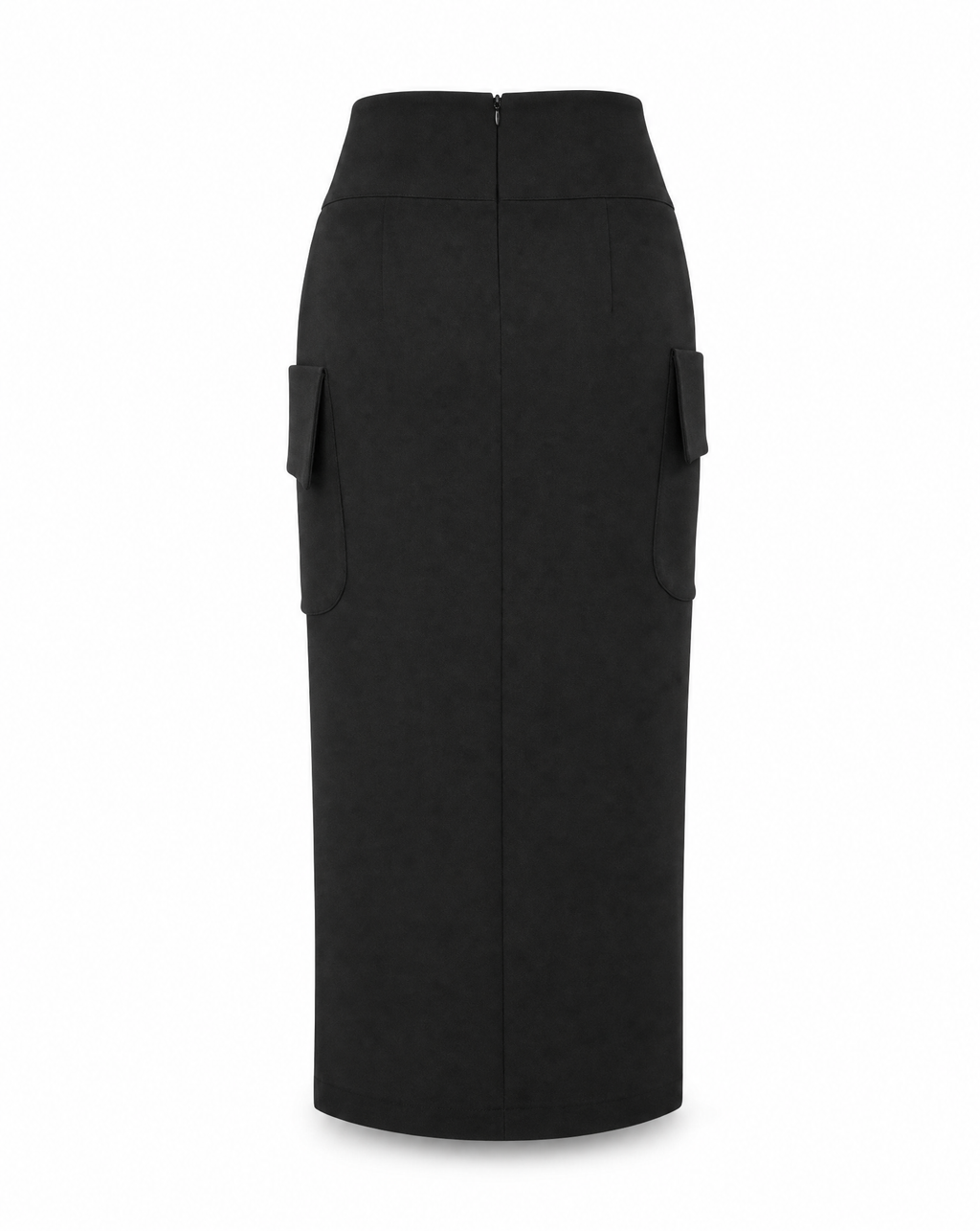 Tailored Midaxi Pencil Skirt with Statement Patch Pockets