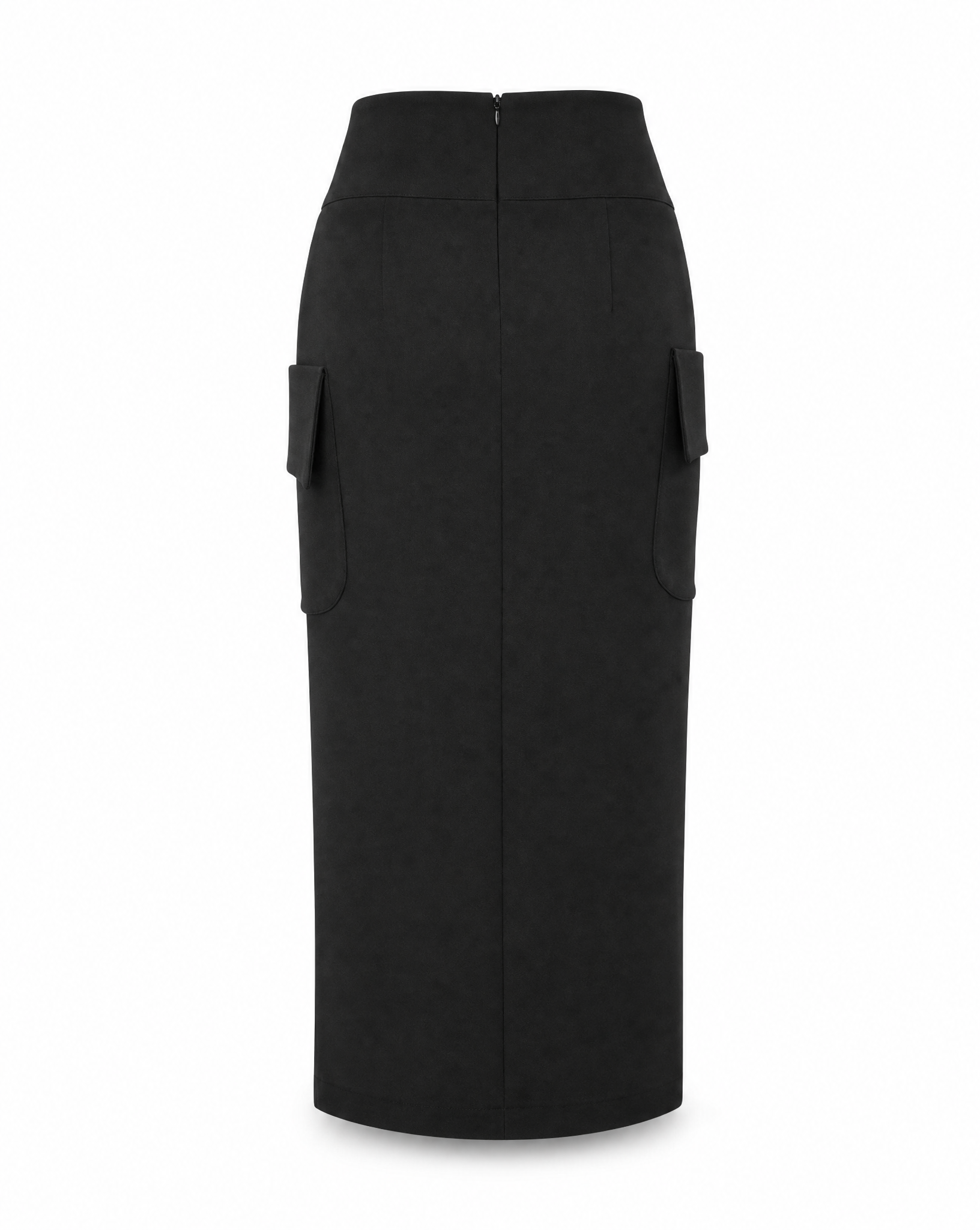 Tailored Midaxi Pencil Skirt with Statement Patch Pockets