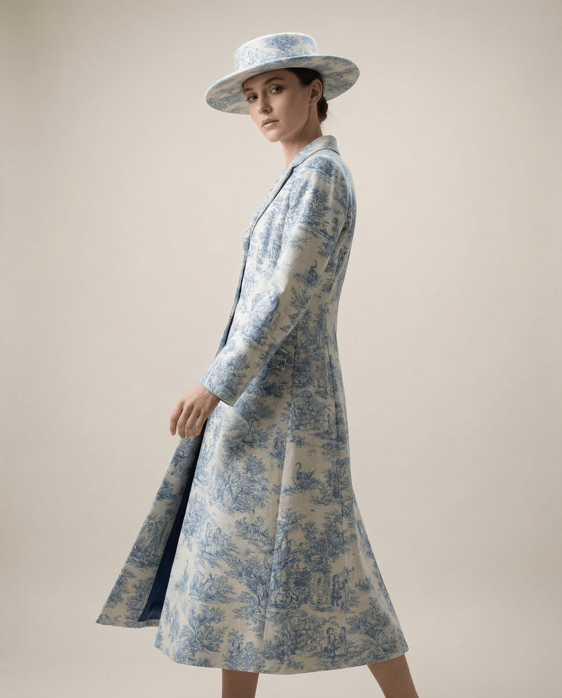 Toile De Jouy Summer Coat Dress