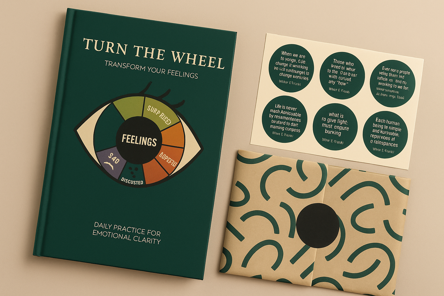 Daily Feelings Wheel Journal for Guided Emotional Clarity - A5