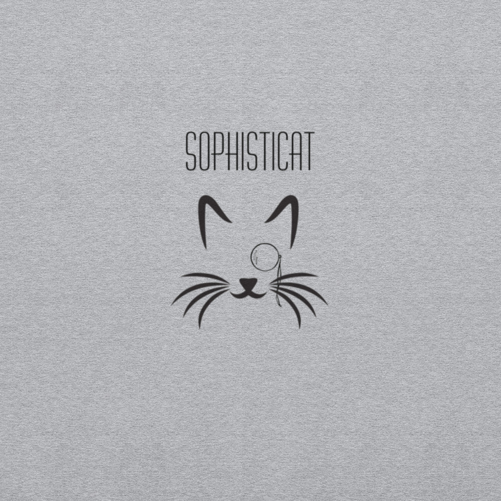 Sophisticat Unisex-Sweatshirt mit „Monokel-Katzen-Print“