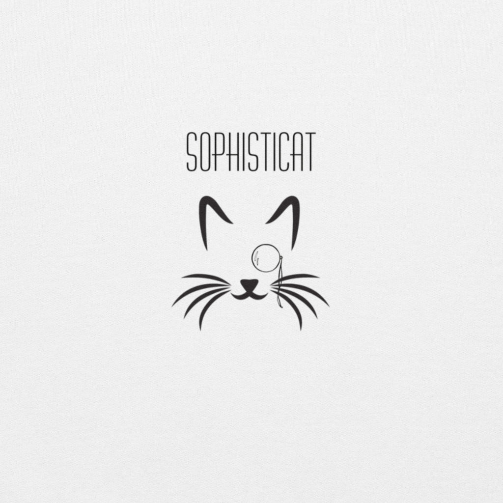 Sophisticat Unisex-Sweatshirt mit „Monokel-Katzen-Print“
