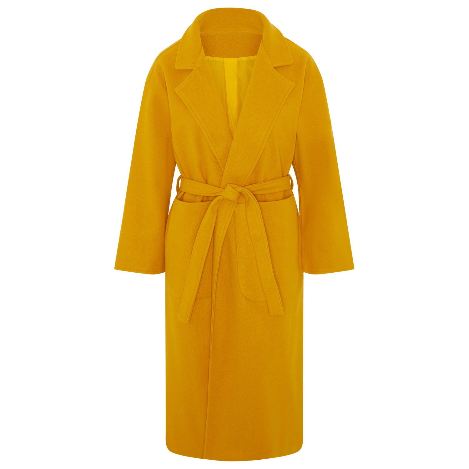Oversized Mustard Coat - Jeune for Zalinah White - One Size