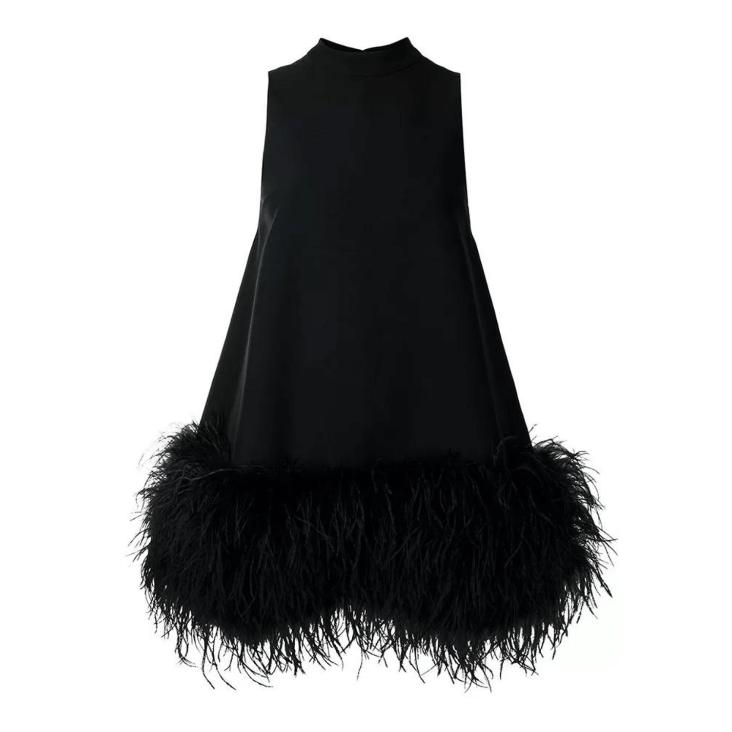 Faux ostrich top feather dress