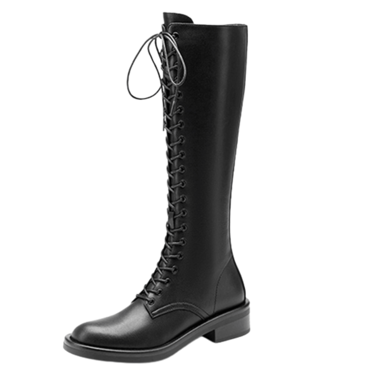 Black flat lace sales up boots women's