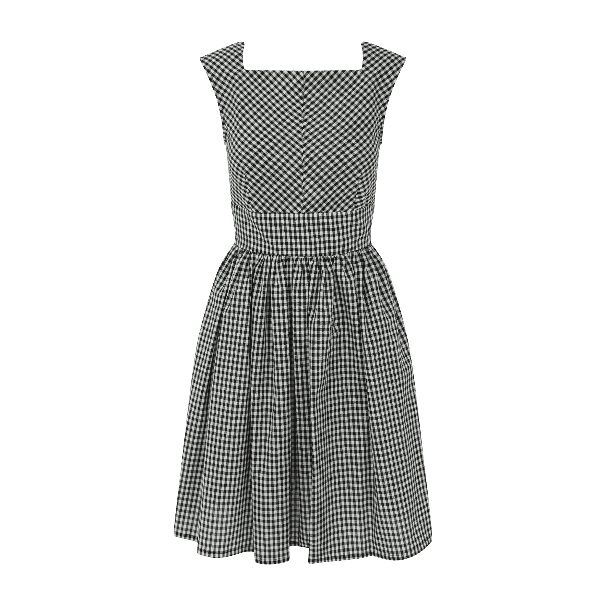 Low Back Pinafore Dress with Pockets - Sophia