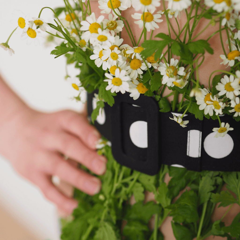 Black and White Polka Dot Belt