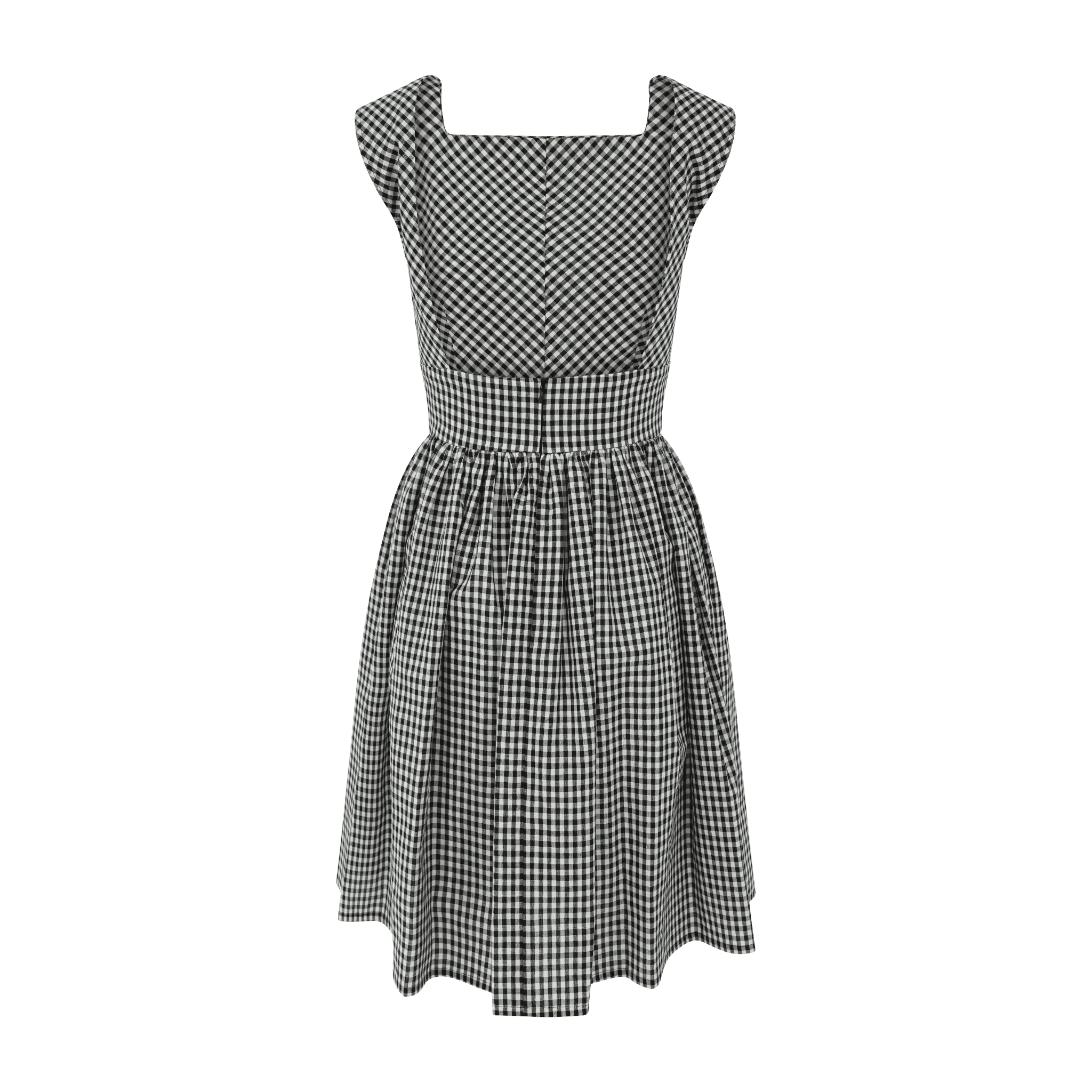 Low Back Pinafore Dress with Pockets - Sophia