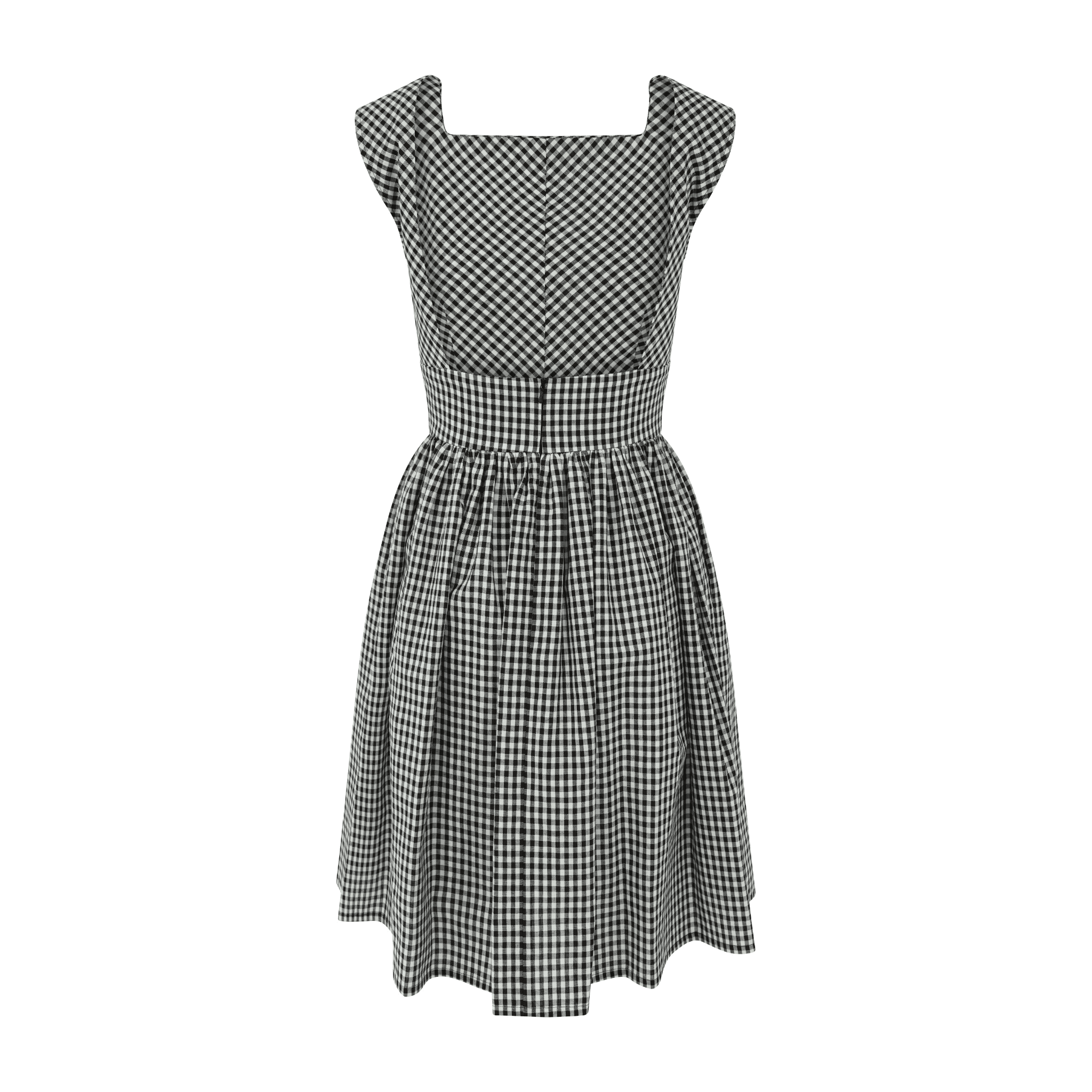 Black and white checkered pinafore clearance