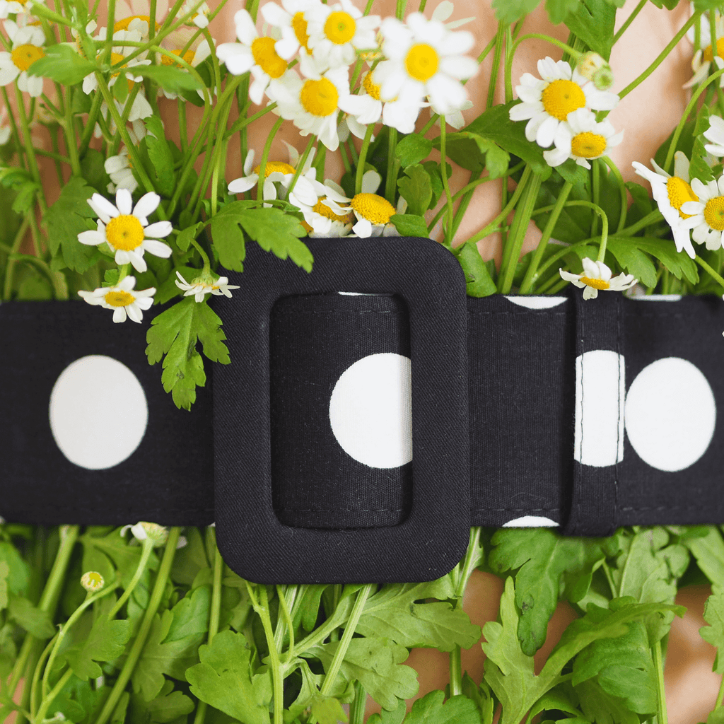 Black and White Polka Dot Belt