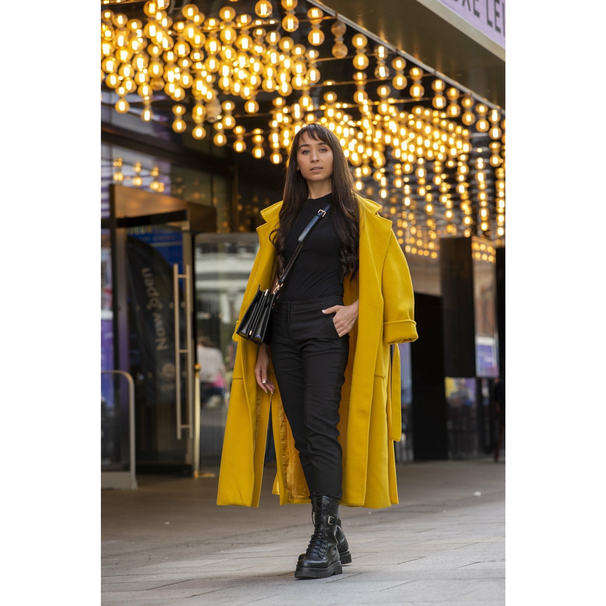 Oversized Mustard Coat - Jeune for Zalinah White - One Size